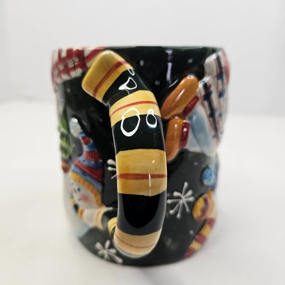 Certified International 3D Snowmen Mug Winter Susan Winget Ceramic Coffee Cup - Picture 2 of 9
